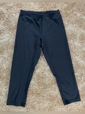 Nike Dri Fit Black Cropped Leggings Capri Stretch Athletic Womens Medium